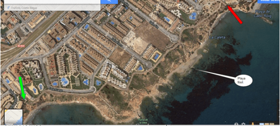 Paseo por la parte de la playa fósil de Cabo Roig