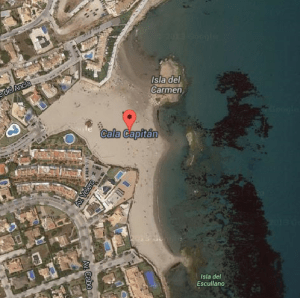 Cala Capitan vista satelite