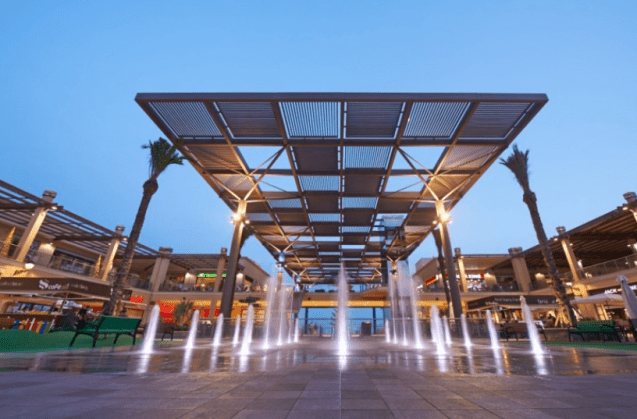 Fuente de chorros de agua