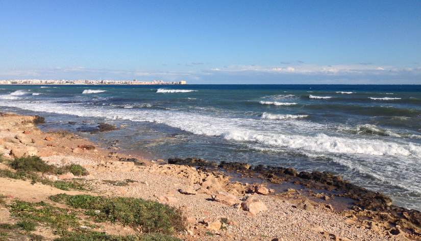 Litoral rocoso en Punta Prima.