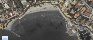 Playa Cabo Roig vista desde el satelite